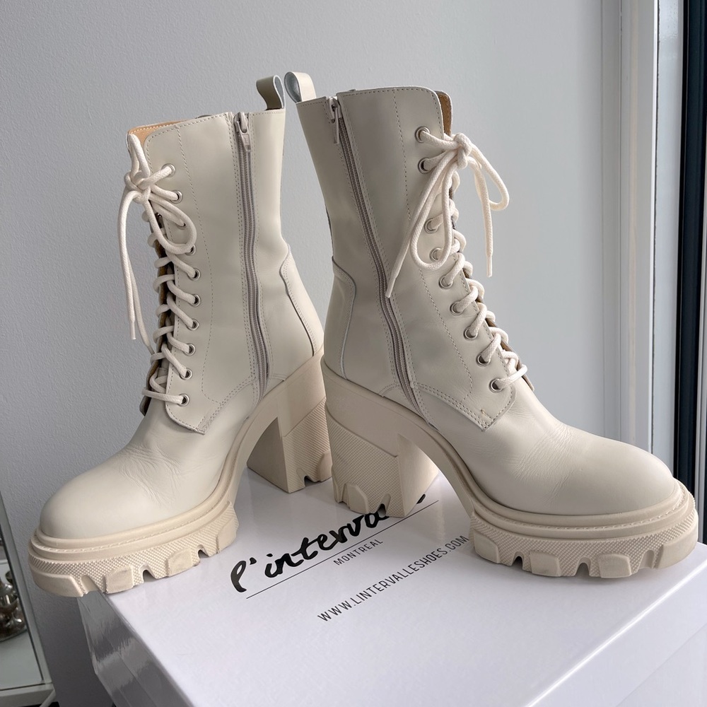 Parksville Beige Leather Boots (Made in Italy) - Picture 5 of 11
